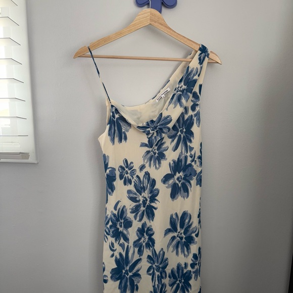 Reformation Large Chandelier Floral Midi Dress Celestia‎ Blue Floral Ivory - Picture 7 of 12